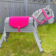 Lade das Bild in den Galerie-Viewer, Holzpferd grau groß 100 cm Stockmaß