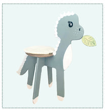 Lade das Bild in den Galerie-Viewer, Lino Dino Holztier Kinderhocker Sitztier tierhocker
