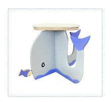 Lade das Bild in den Galerie-Viewer, Neo Wal Holztier Kinderhocker Sitztier tierhocker