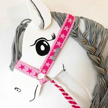 Lade das Bild in den Galerie-Viewer, Halfter Zügel Zaumzeug Holzpferd pink