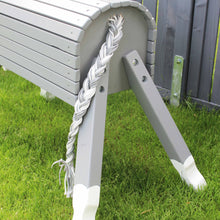 Lade das Bild in den Galerie-Viewer, Holzpferd grau klein 80 cm Stockmaß