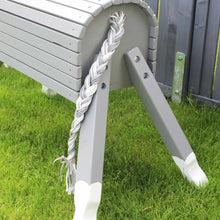 Lade das Bild in den Galerie-Viewer, Holzpferd grau groß 100 cm Stockmaß