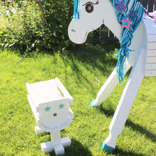 Lade das Bild in den Galerie-Viewer, Futterraufe Holzpferd Futter Zubehör Holz