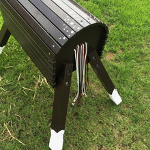 Lade das Bild in den Galerie-Viewer, Holzpferd dunkelbraun groß 100 cm Stockmaß