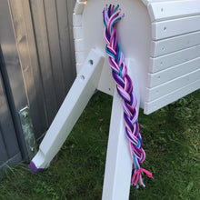 Lade das Bild in den Galerie-Viewer, Holzpferd Einhorn weiß mittel 90 cm Stockmaß