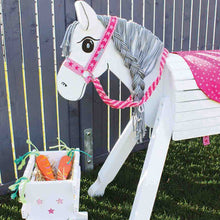 Lade das Bild in den Galerie-Viewer, Futterraufe Holzpferd Futter Zubehör Holz