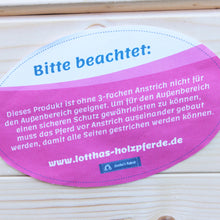 Lade das Bild in den Galerie-Viewer, Indoor Holzpferd natur groß 100 cm Stockmaß