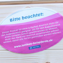 Lade das Bild in den Galerie-Viewer, Indoor Holzpferd natur mittel 90 cm Stockmaß