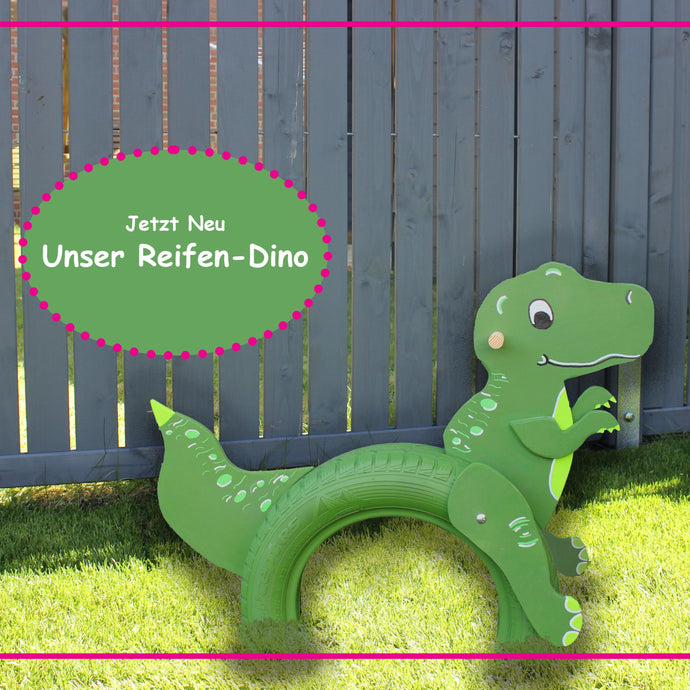 Reifentier Reifenpferd Reifendino Dino Kinderspielgerät
